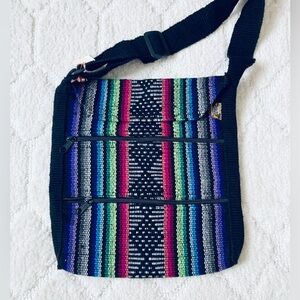 Pinzon Crossbody  Bag /Purse Multicolor Rasta Stripe Purse Peruvian